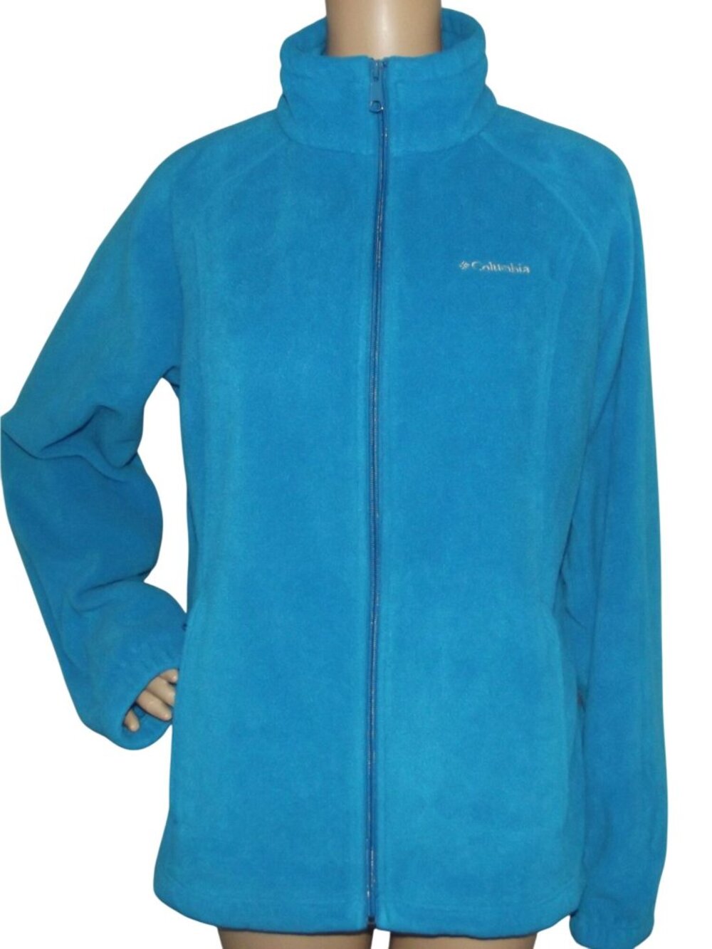 Columbia Fleece Jacket Womens Size Large Benton Springs Phoenix Blue turquoise